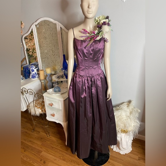 Vintage Gunne Sax Amethyst corset prom evening gown dress - Picture 7 of 9